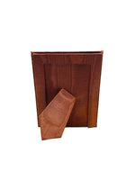 Vintage Helene Batoff Croc Embossed Brown Leather 5x7 Frame