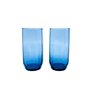 Vintage Blue Smoke Libbey Glasses, Set of 4