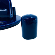 Vintage Blue Ceramic 6 Piece Condiment Set