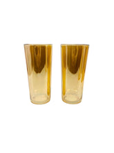Vintage Jeanette Glass Marigold Swirl Highball Glasses, Set of 5