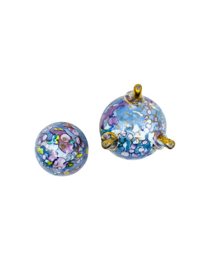 Vintage Cloisonné Style Ceramic Footed Egg