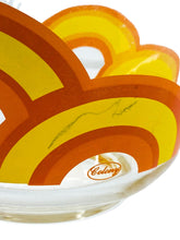 Vintage 1960’s Colony MCM Orange Rainbow Cocktail Set, S/8