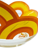 Vintage 1960’s Colony MCM Orange Rainbow Cocktail Set, S/8