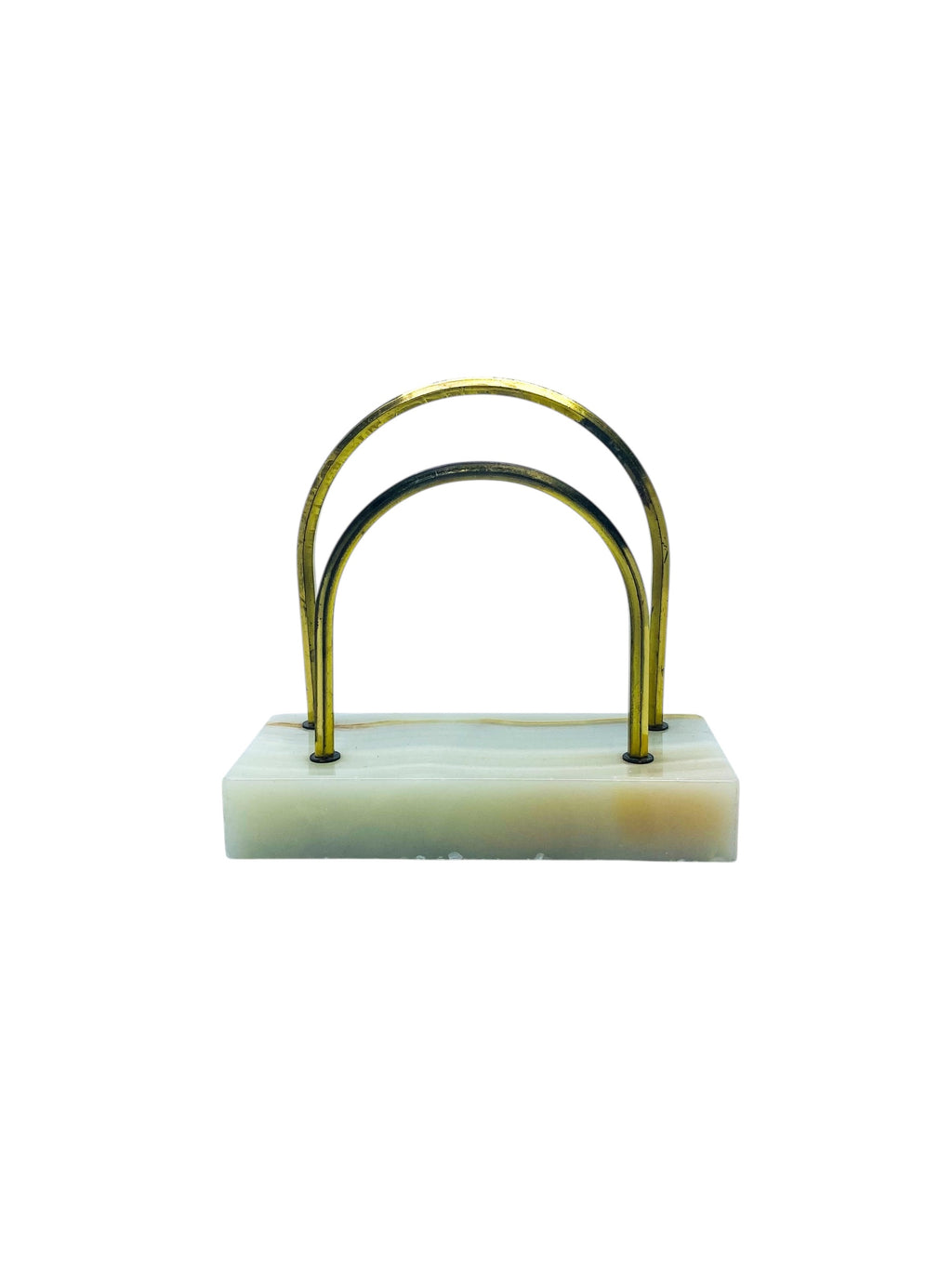 Onyx & Brass Mail Holder