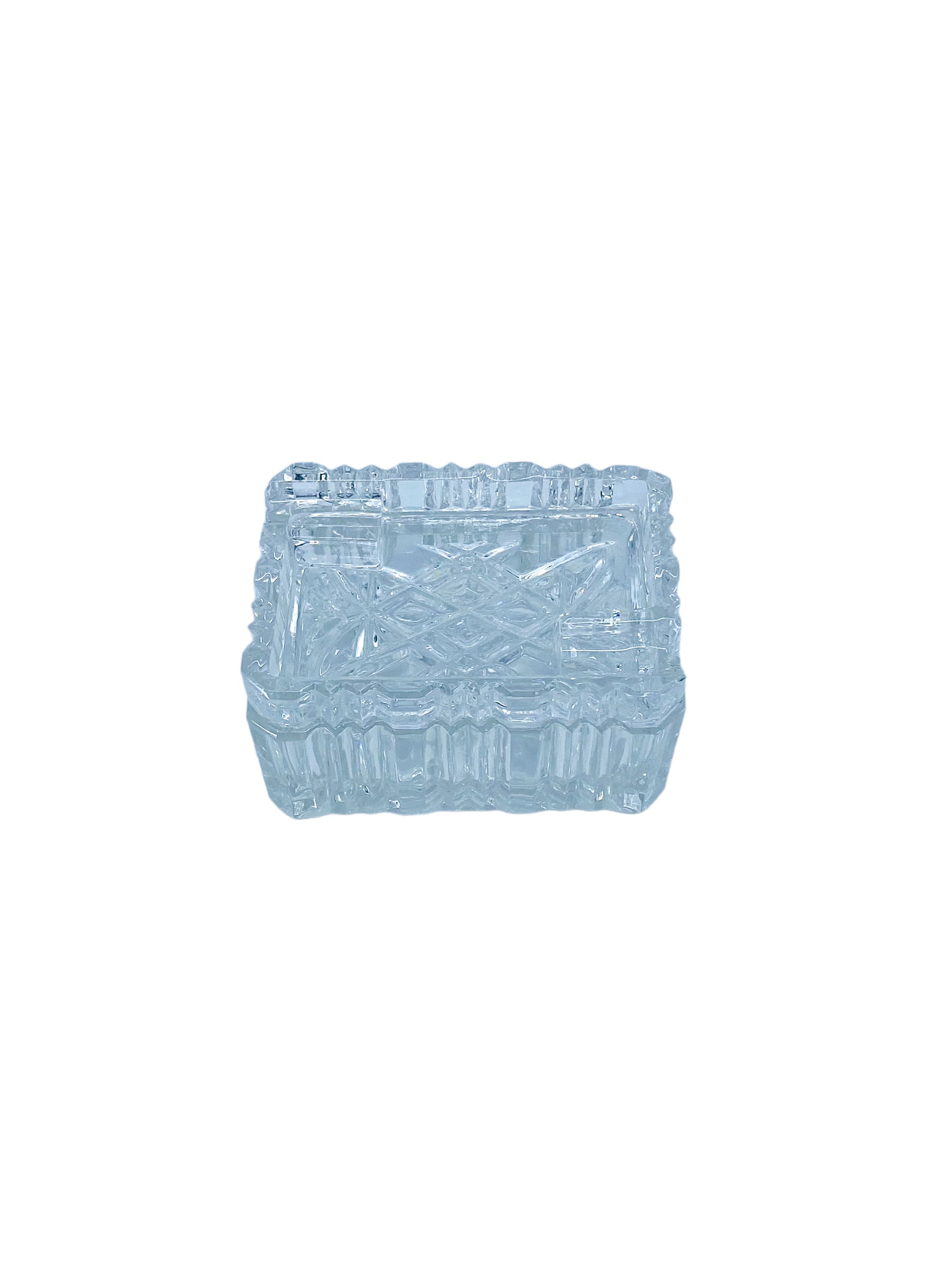 Vintage 1980’s Crystal Ashtray with Cigarette Case, Poland