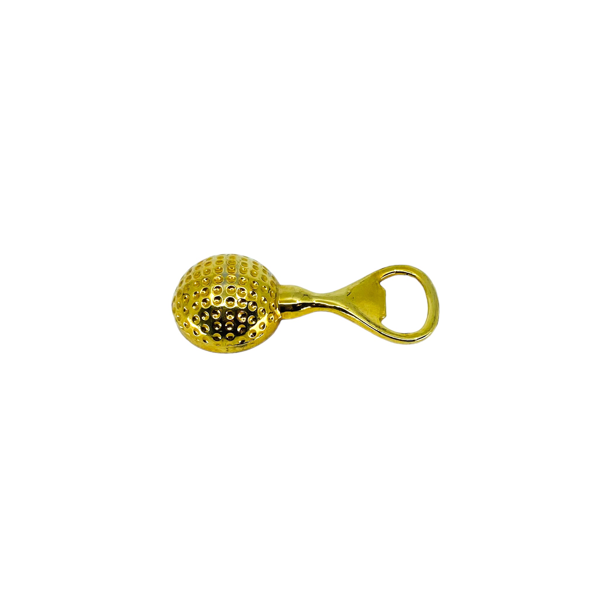 Vintage Brass Plated Golf Ball Bottle Opener