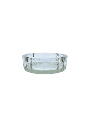 Vintage Blenko Bamboo Shaped Glass Ashtray, Large