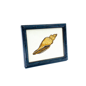 Vintage Nautical Shell Needlepoint Art