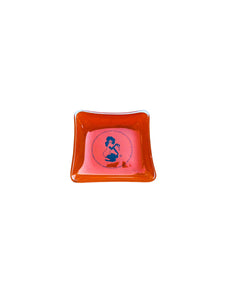Vintage Orange Playboy Club Glass Ashtray