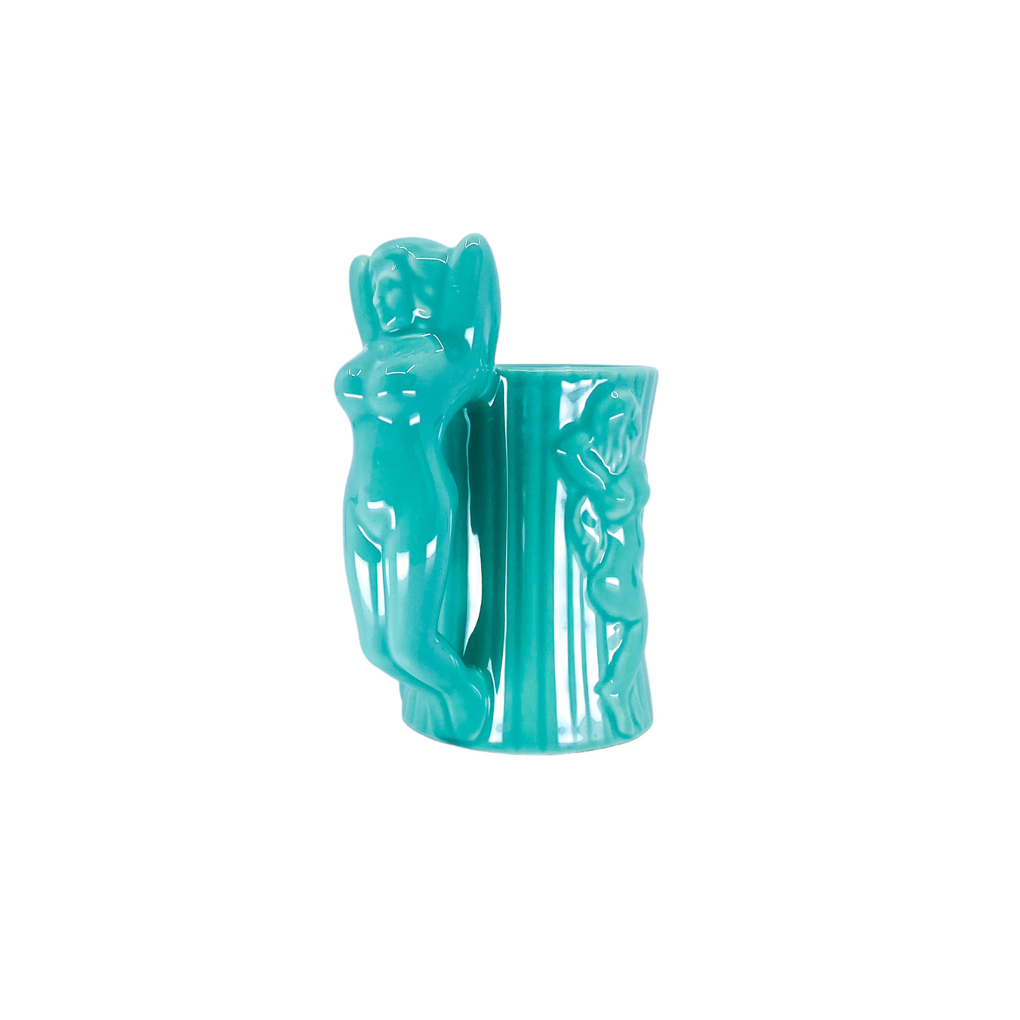 Fishs Eddy Teal Pinup Girl Mug