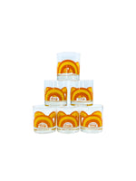 Vintage 1960’s Colony MCM Orange Rainbow Cocktail Set, S/8