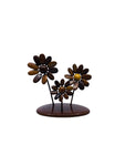 Vintage Teak Wood Flower Sculpture, Costa Rica