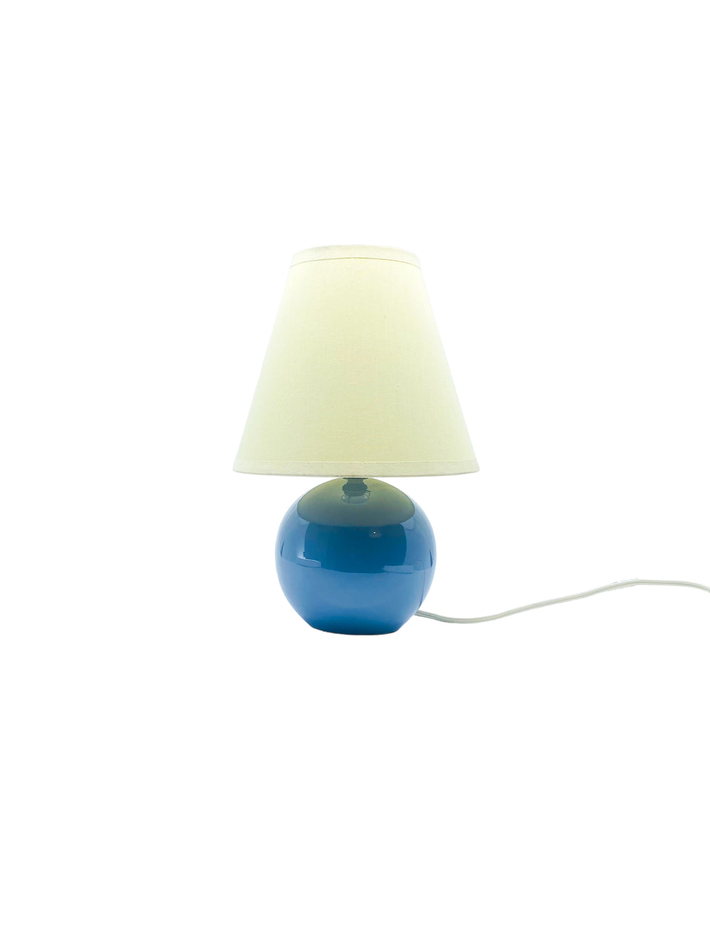 Vintage Small Round Blue Desk Lamp