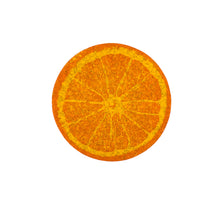 Vintage Recycled Rubber Orange Coasters, Set of 4