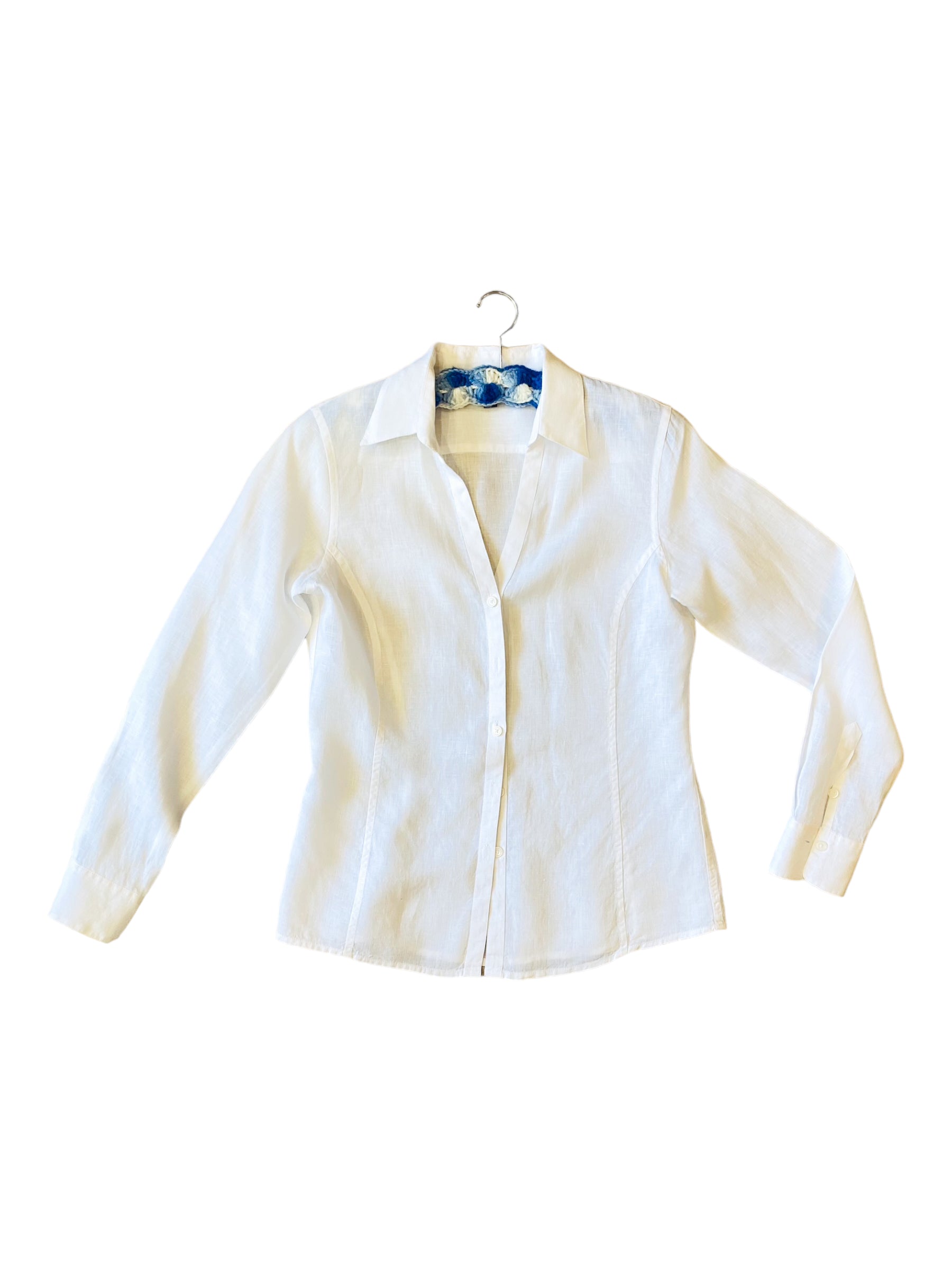 Women’s Brooks Brothers White Linen Shirt
