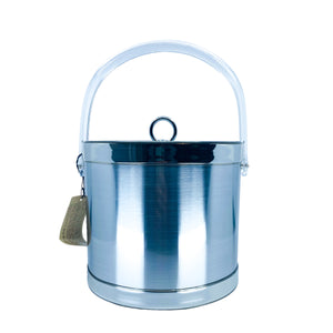 Vintage Georges Briard Chrome with Lucite Handle Ice Bucket
