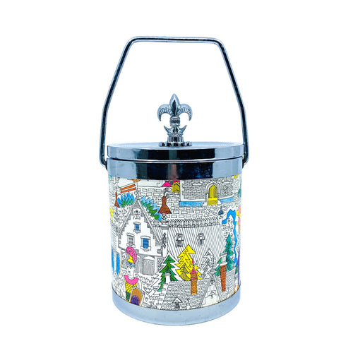 Vintage Chrome London Landscape Ice Bucket