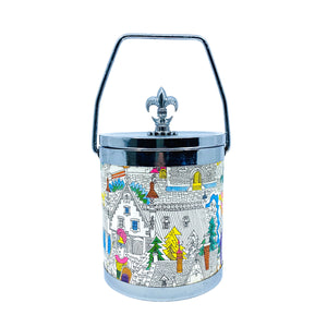 Vintage Chrome London Landscape Ice Bucket