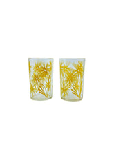 Vintage 1950’s Swanky Swig Yellow Cornflower Glasses, Set of 4