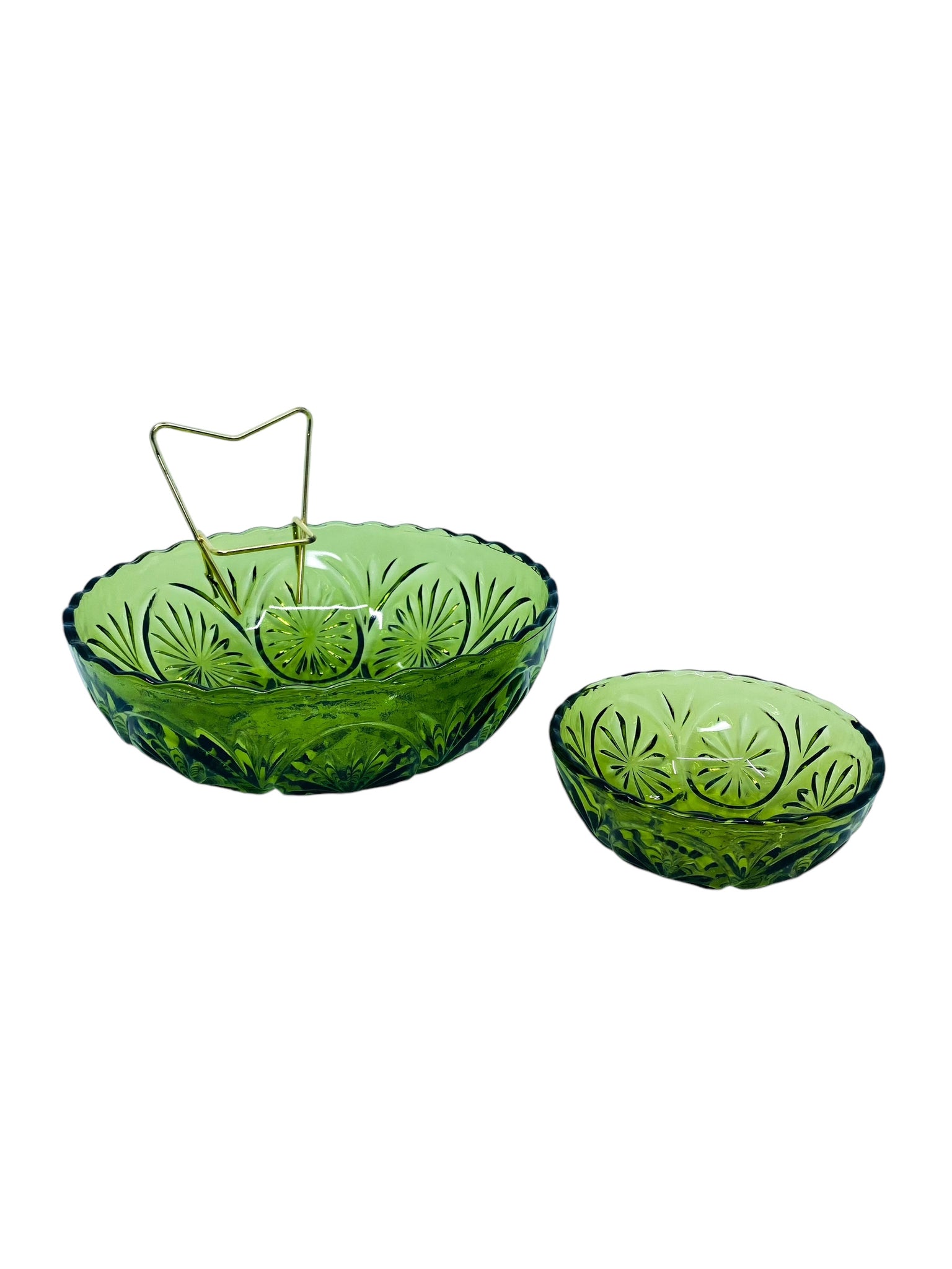 Vintage Anchor Hoking Avocado Green Chip & Dip Set