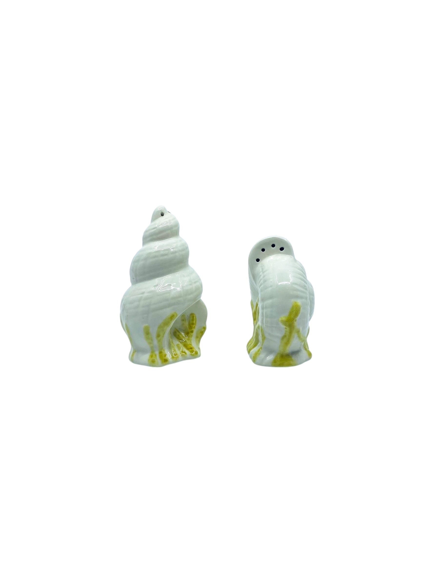 Vintage 1989 Fitz & Floyd Seashell Salt & Pepper Shakers