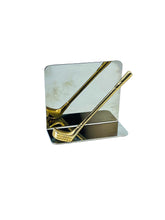Brass & Chrome Golf Club Letter Holder