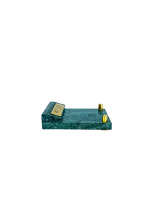 Vintage #1 Dad Marble & Brass Note Holder