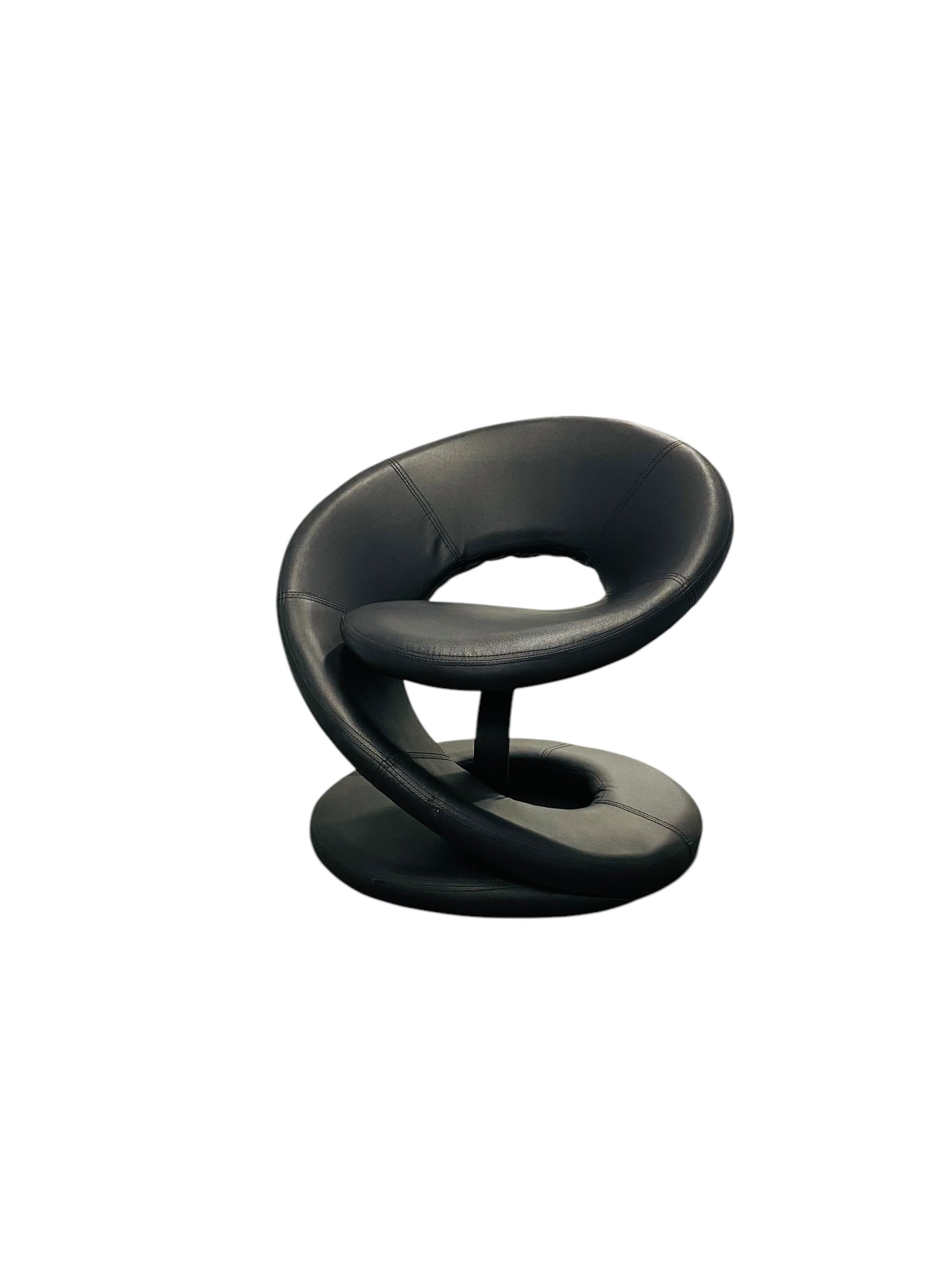 Black Jaymar Spiral Chair, Style After Louis Durot