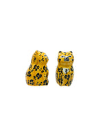 Vintage Pier One Chunky Cheetahs Salt & Pepper Shakers