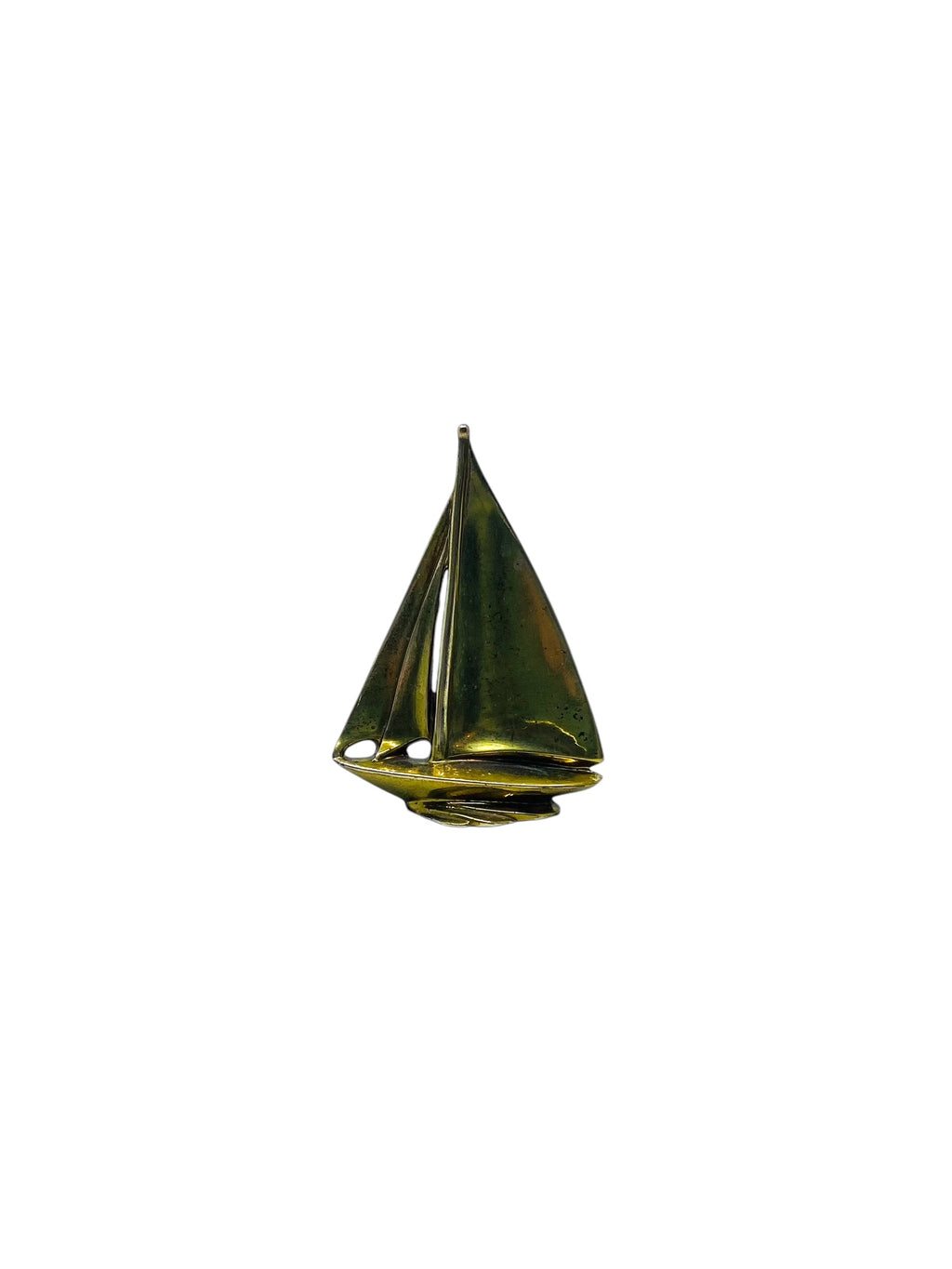 Tiny Brass Sailboat