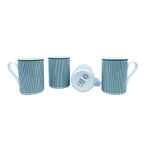 Vintage MCM Dansk Bistro “Ringsted” Striped Mugs by Niels Refsgaard, Set of 4
