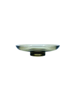 Vintage Inda Smoked Glass Soap Dish, Made in Italy