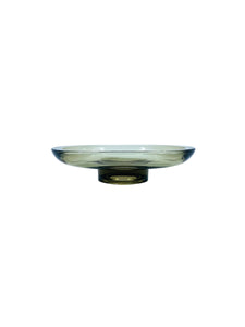Vintage Inda Smoked Glass Soap Dish, Made in Italy