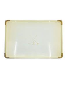 Vintage Turnwald 24kt Gold Plated Golf Tray
