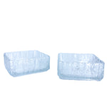 Vintage Hoya Glacier Glass Bowls, Pair