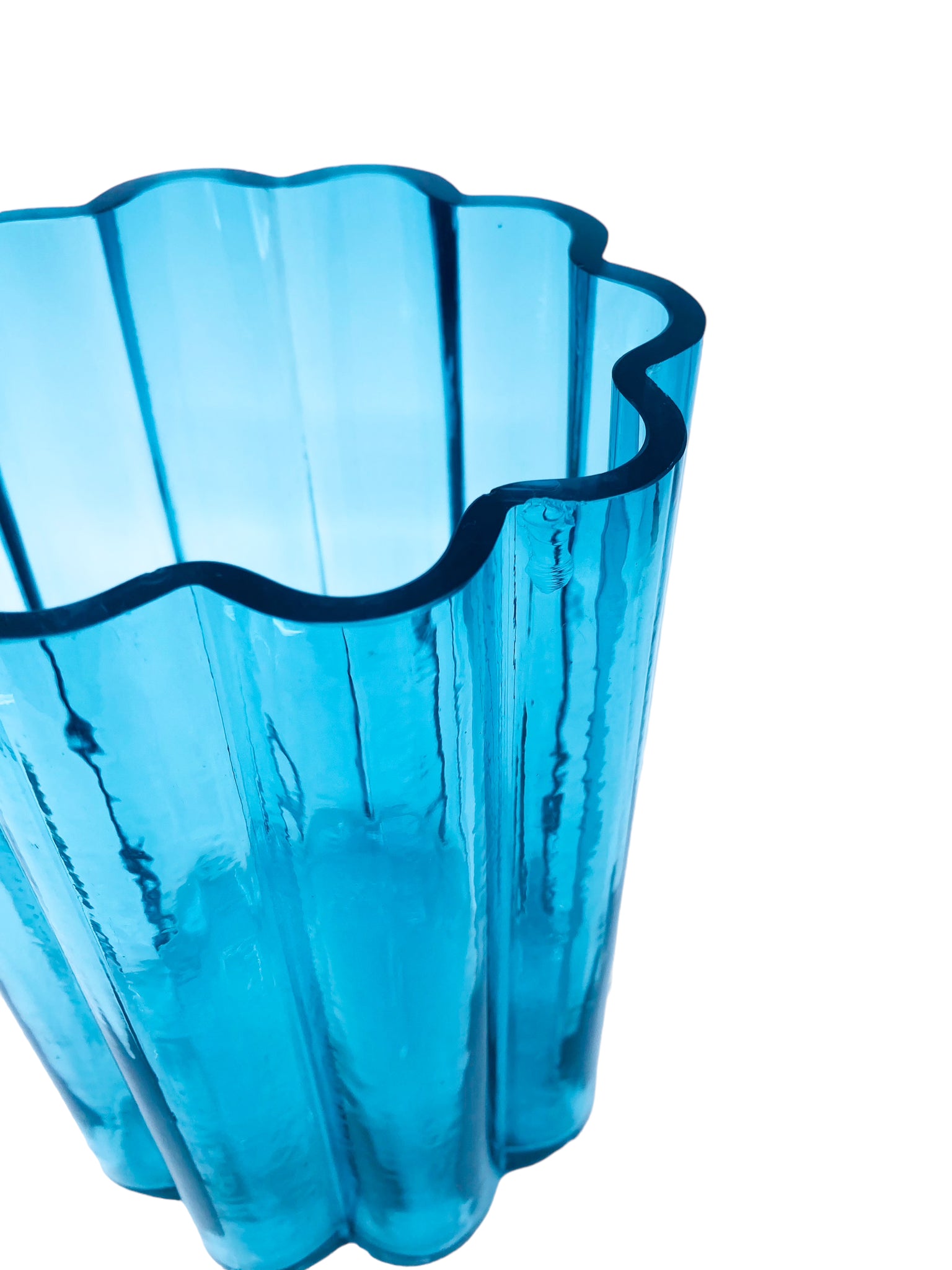 Dansk Ribbed Glass Large Vase by Jens Quistgaard
