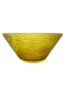 Vintage Anchor Hocking Soreno Amber Glass Chip & Dip Bowl Set