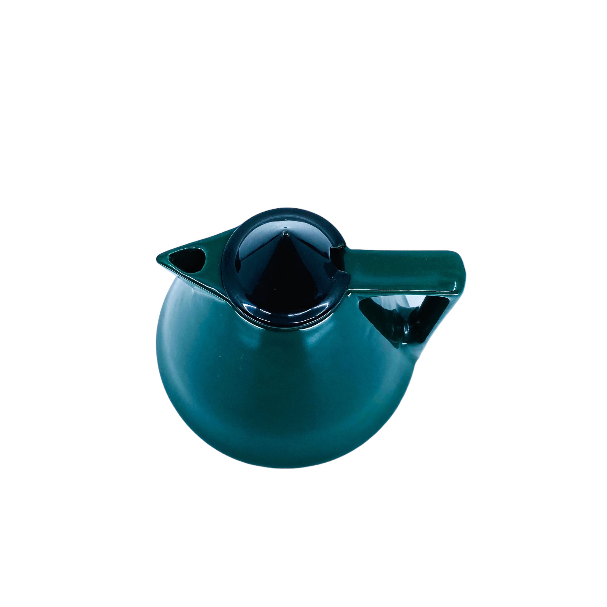 Vintage Memphis Style Ceramic Green Teapot