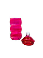 Vintage Imperial Glass Co. Cranberry Apothecary Jar with Lid