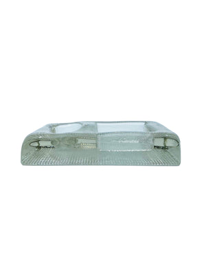 Vintage Pukberg Textured Glass Pipe Rest & Ashtray, Sweden