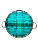 Vintage 1970’s Italian Silverplate Malchite Design Tray