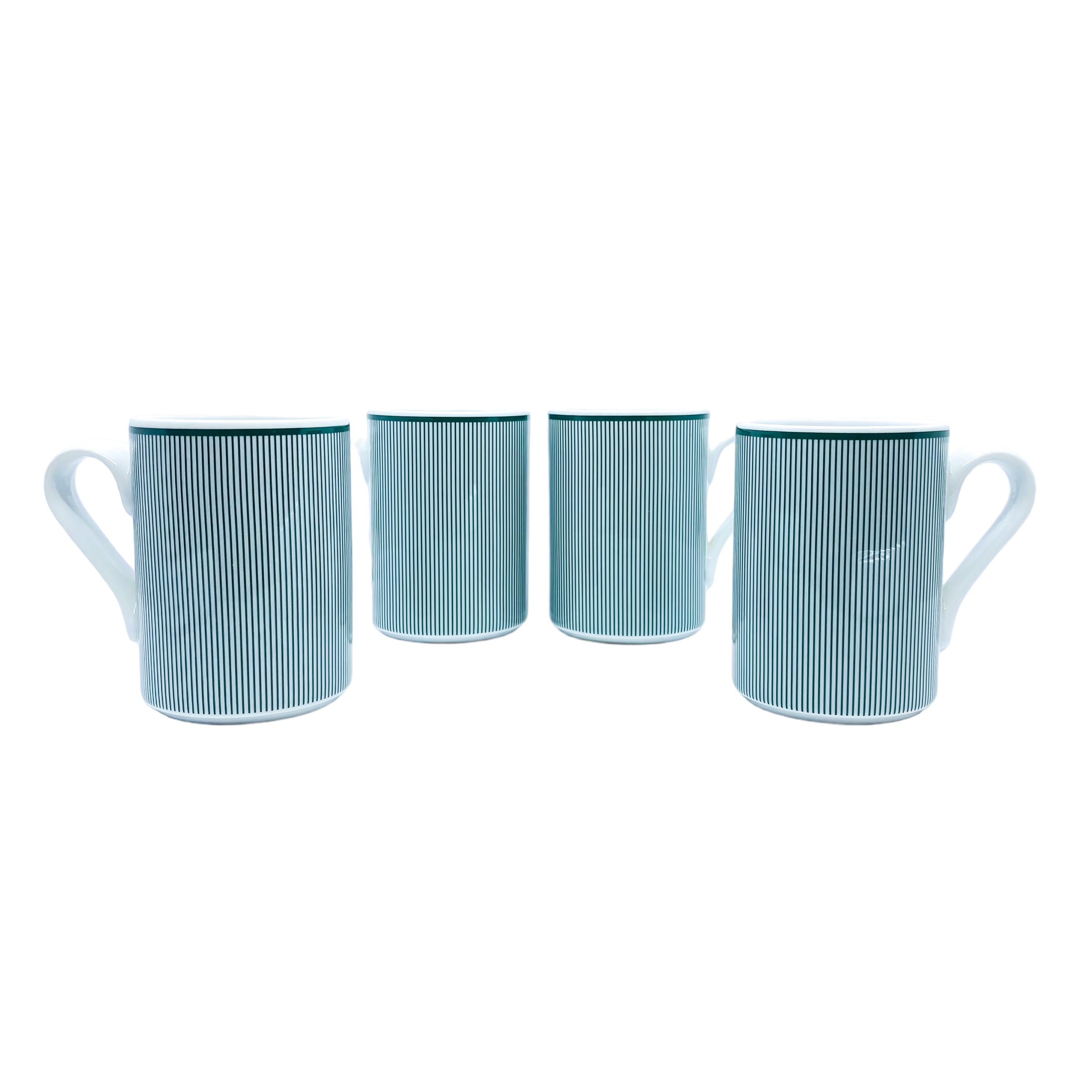 Vintage MCM Dansk Bistro “Ringsted” Striped Mugs by Niels Refsgaard, Set of 4