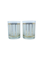 Vintage Culver Servemates 24kt Gold & Frosted Lowball Glasses, Set of 6