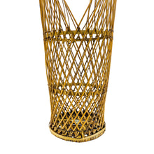 Vintage Rattan Ornate Wine Holder
