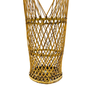 Vintage Rattan Ornate Wine Holder