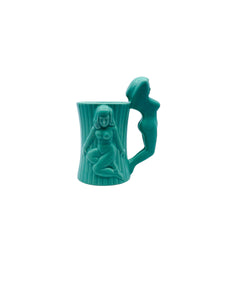 Fishs Eddy Teal Pin-up Girl Mug