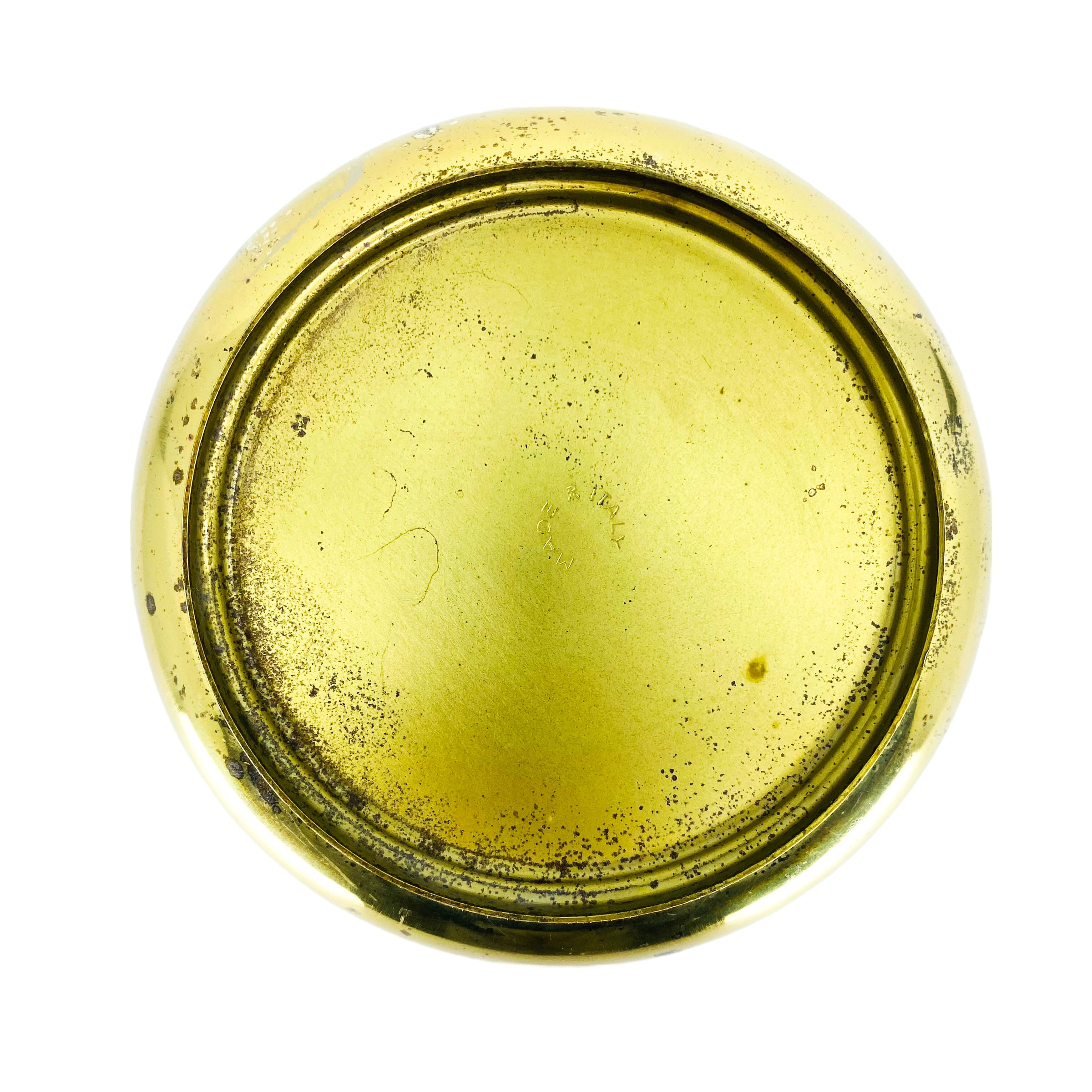 Vintage Brass Plated Ice Bucket & Tongs, Made in Italy