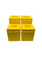 Vintage Dansk Gourmet Designs Yellow Mod Canisters, 1 Set Available