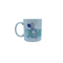 Vintage “Speak softly, but carry a $150 racket” Tennis Mug, 1989