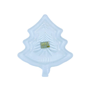 Vintage Mikasa Frosted Glass Christmas Tree Dish, Japan